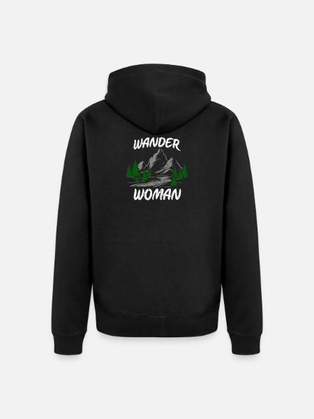 Wander Women - Unisex Premium Bio Zip Hoodie - Schwarz