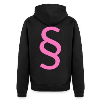 paragraphe rose pour avocate - Veste à capuche bio Premium Unisexe - noir - Dos - Nico (187cm)