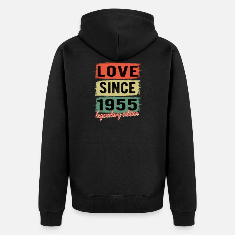Awesome since 1955 - Unisex Premium Bio Zip Hoodie - Schwarz