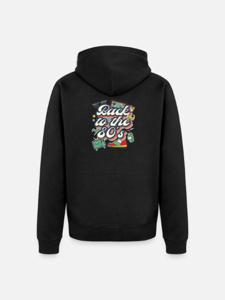 Back to the 80s´ - Unisex Premium Bio Zip Hoodie - Schwarz