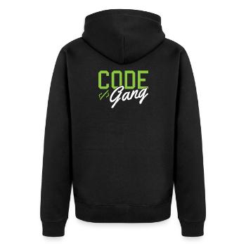 Hacking Programmer Hacker Code Coding Gift - Unisex Premium Organic Zip Hoodie - black - Back - Nico (187cm)
