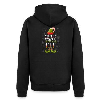 Yoga Elf Cadeau de Noël - Veste à capuche bio Premium Unisexe - noir - Dos - Nico (187cm)