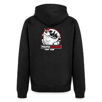 Tyrannosaurus Dinosaur T-Rex Mother Mama - Unisex Premium Organic Zip Hoodie - black - Back - Nico (187cm)