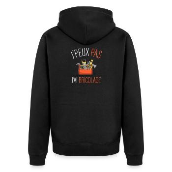jpeux pas j ai bricolage - bricoleur - Veste à capuche bio Premium Unisexe - noir - Dos - Nico (187cm)