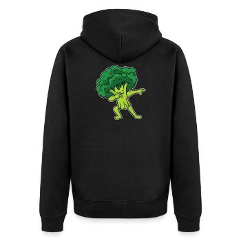 Brocoli Légumes Végétalien Végétarien Dabbing Dab Danse - Veste à capuche bio Premium Unisexe - noir - Dos - Nico (187cm)