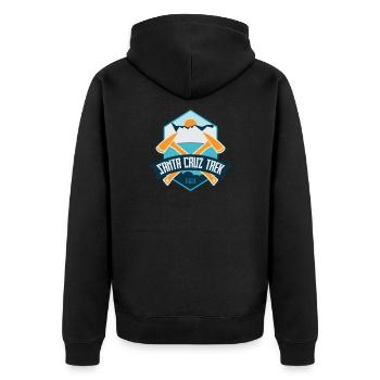 Santa Cruz Trek - Peru - Unisex Premium Bio Zip Hoodie - Schwarz - Hinten - Nico (187cm)