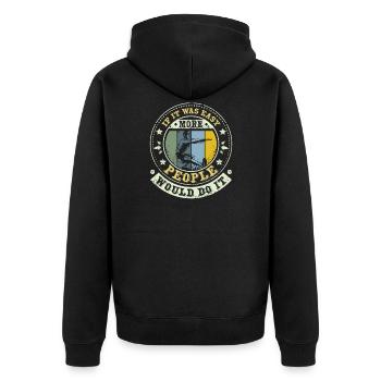 Plus de gens le feraient Calisthenics - Veste à capuche bio Premium Unisexe - noir - Dos - Nico (187cm)
