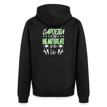 Capoeira - Veste à capuche bio Premium Unisexe - noir - Dos - Nico (187cm)