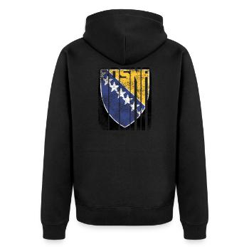 bosna2 - Veste à capuche bio Premium Unisexe - noir - Dos - Nico (187cm)