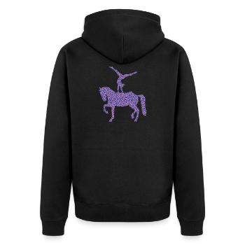 Vaulting Silhouette Girl Rider Cadeau - Veste à capuche bio Premium Unisexe - noir - Dos - Nico (187cm)