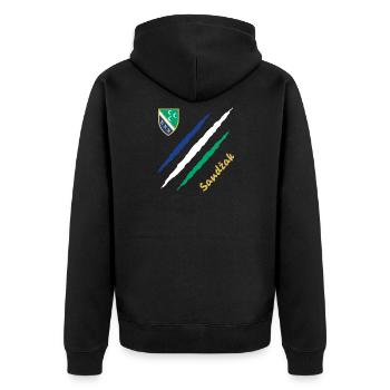 Sandzak Sandzaklija Novi Pazar Drapeau Cadeau - Veste à capuche bio Premium Unisexe - noir - Dos - Nico (187cm)