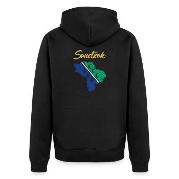 Sandzak Sandzaklija Novi Pazar Drapeau Cadeau - Veste à capuche bio Premium Unisexe - noir - Dos - Nico (187cm)