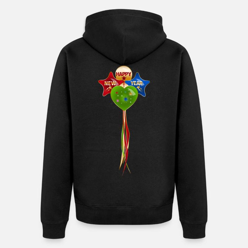 Ballons de bonne année - Veste à capuche bio Premium Unisexe - noir