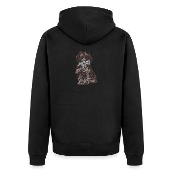Bolonka Tsvetna - Veste à capuche bio Premium Unisexe - noir - Dos - Nico (187cm)