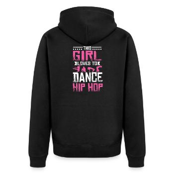 Danse Hip Hop Girl - Veste à capuche bio Premium Unisexe - noir - Dos - Nico (187cm)