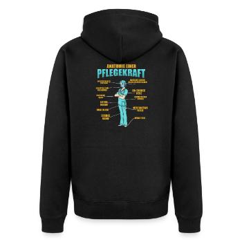 Infirmière Anatomie - Veste à capuche bio Premium Unisexe - noir - Dos - Nico (187cm)