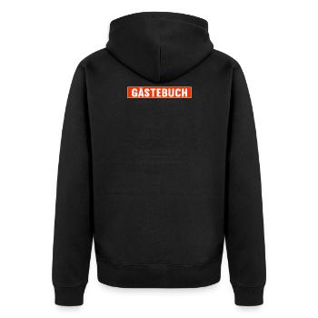Gästeliste Party 40 Jahre 40 Geburtstag Gästebuch - Unisex Premium Bio Zip Hoodie - Schwarz - Hinten - Nico (187cm)