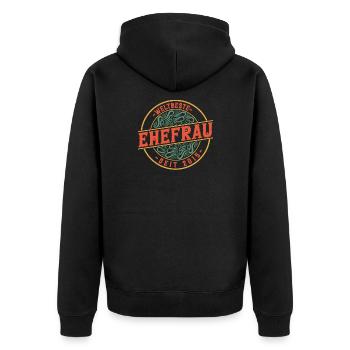 Beste Ehefrau seit 2015 6. Hochzeitstag - Unisex Premium Bio Zip Hoodie - Schwarz - Hinten - Nico (187cm)