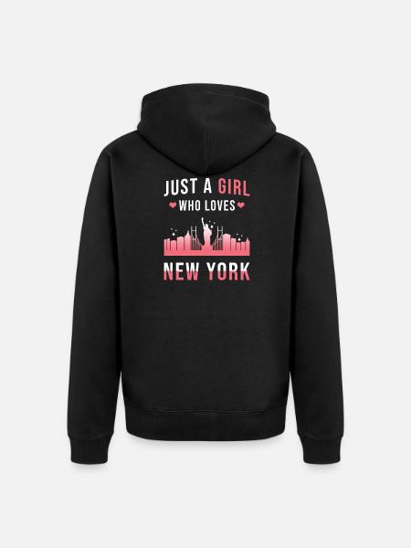 New York - Uniseks Premium bio ziphoodie - zwart