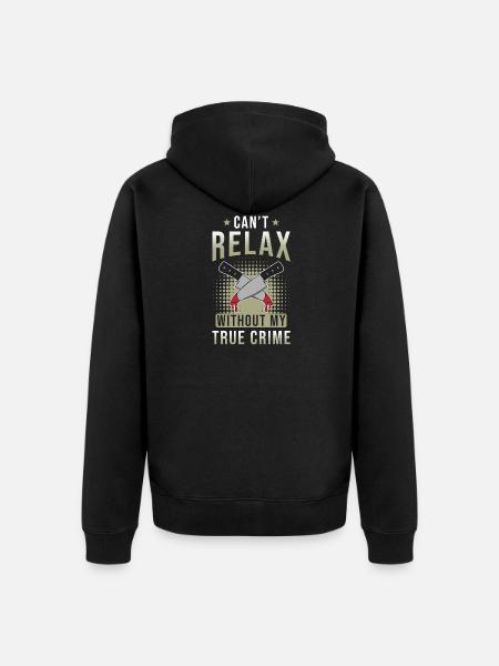 True Crime - Unisex Premium Organic Zip Hoodie - black