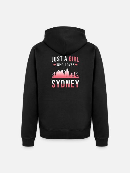 Sydney - Unisex Premium Organic Zip Hoodie - black