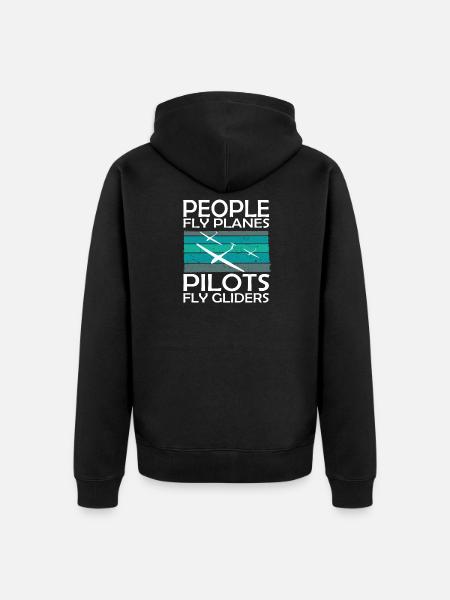 Gliders and gliders - Unisex Premium Organic Zip Hoodie - black
