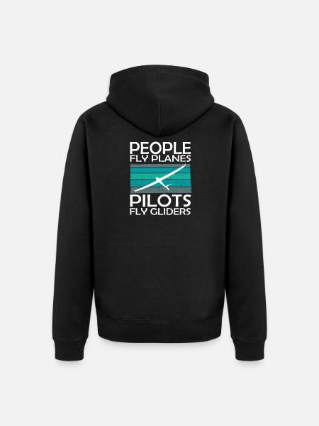 Gliders and gliders - Unisex Premium Organic Zip Hoodie - black