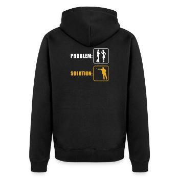 Dard - Veste à capuche bio Premium Unisexe - noir - Dos - Nico (187cm)