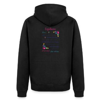 Danke für alles Erzieherin Lehrer Kindergarten - Unisex Premium Bio Zip Hoodie - Schwarz - Hinten - Nico (187cm)
