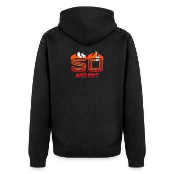 50 years and hot 50th birthday - Unisex Premium Organic Zip Hoodie - black - Back - Nico (187cm)