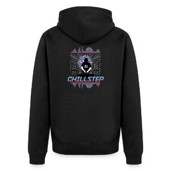 Chillstep Musik Elektro Musik - Unisex Premium Bio Zip Hoodie - Schwarz - Hinten - Nico (187cm)