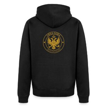CRNA GORA Montenegro Balkan Yugoslavia SFRJ Jugo - Unisex Premium Organic Zip Hoodie - black - Back - Nico (187cm)