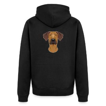Rhodesian Ridgeback Lover I Dog Lover I Rhodesian - Veste à capuche bio Premium Unisexe - noir - Dos - Nico (187cm)