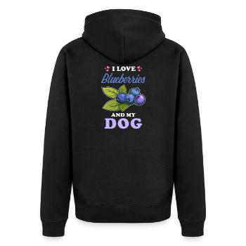 Les bleuets et les chiens disent - Veste à capuche bio Premium Unisexe - noir - Dos - Nico (187cm)