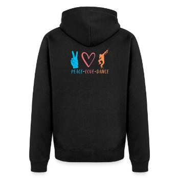 Cadeau danseur dansant - Veste à capuche bio Premium Unisexe - noir - Dos - Nico (187cm)
