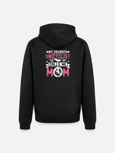 Maman monocycle - Veste à capuche bio Premium Unisexe - noir