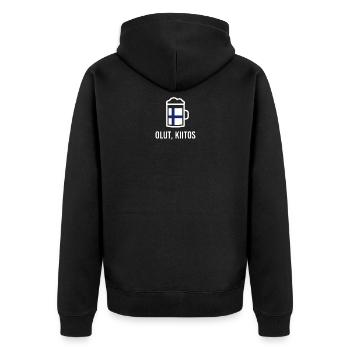 Finlande Bière Suomi Helsinki Idée Cadeau - Veste à capuche bio Premium Unisexe - noir - Dos - Nico (187cm)