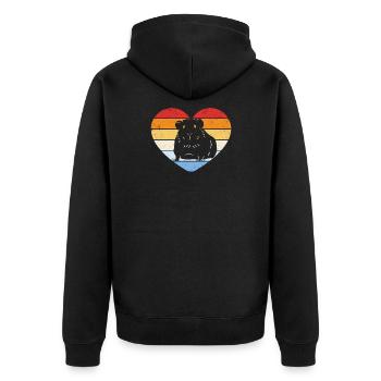 Cochons d’Inde millésimés - Veste à capuche bio Premium Unisexe - noir - Dos - Nico (187cm)