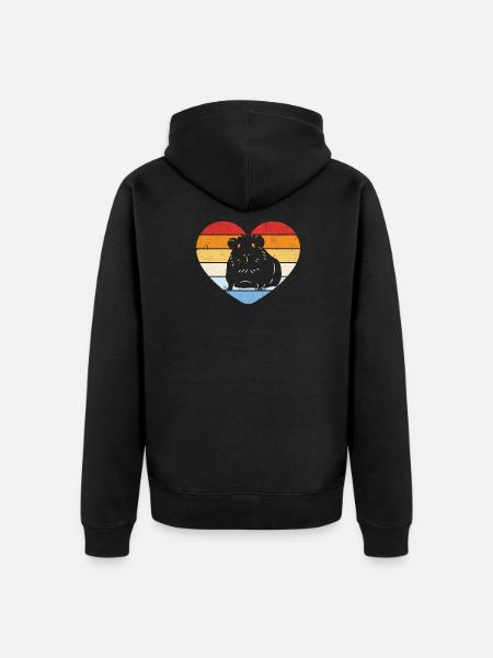 Cochons d’Inde millésimés - Veste à capuche bio Premium Unisexe - noir