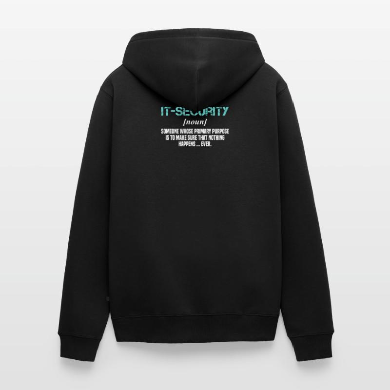 IT Cyber Security Experte Nerd Hacking Unisex Premium Bio Zip Hoodie