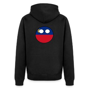 Countryball Pays Patrie Liechtenstein - Veste à capuche bio Premium Unisexe - noir - Dos - Nico (187cm)