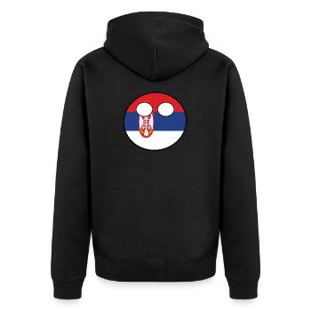 Countryball pays Patrie Serbie - Veste à capuche bio Premium Unisexe - noir - Dos - Nico (187cm)