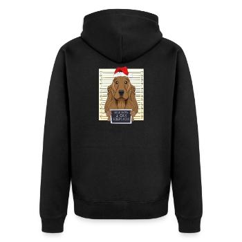 Cher Père Noël, je peux expliquer Cocker Spaniel Noël - Veste à capuche bio Premium Unisexe - noir - Dos - Nico (187cm)