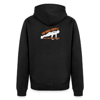 Burpees Sport Lustig Hass Anstrengend Fitness Witz - Unisex Premium Bio Zip Hoodie - Schwarz - Hinten - Nico (187cm)