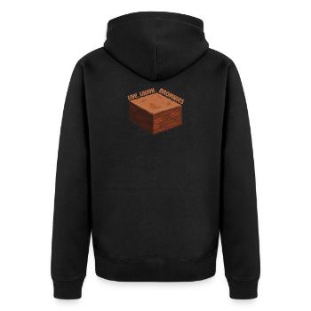 Brownie Live Laugh Saying Food Dessert Saying - Veste à capuche bio Premium Unisexe - noir - Dos - Nico (187cm)