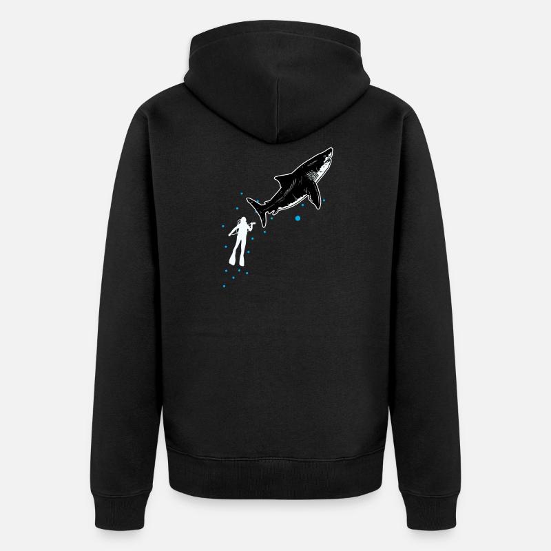 Plongée avec le requin-baleine - Veste à capuche bio Premium Unisexe - noir