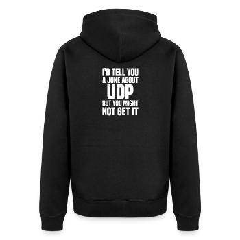 Expert en cybersécurité informatique Nerd Hacking - Veste à capuche bio Premium Unisexe - noir - Dos - Nico (187cm)