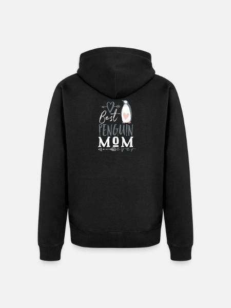 Penguin Best Penguin Mama - Unisex Premium Organic Zip Hoodie - black