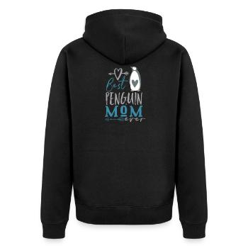 Pingouin Meilleur Pingouin Mama - Veste à capuche bio Premium Unisexe - noir - Dos - Nico (187cm)