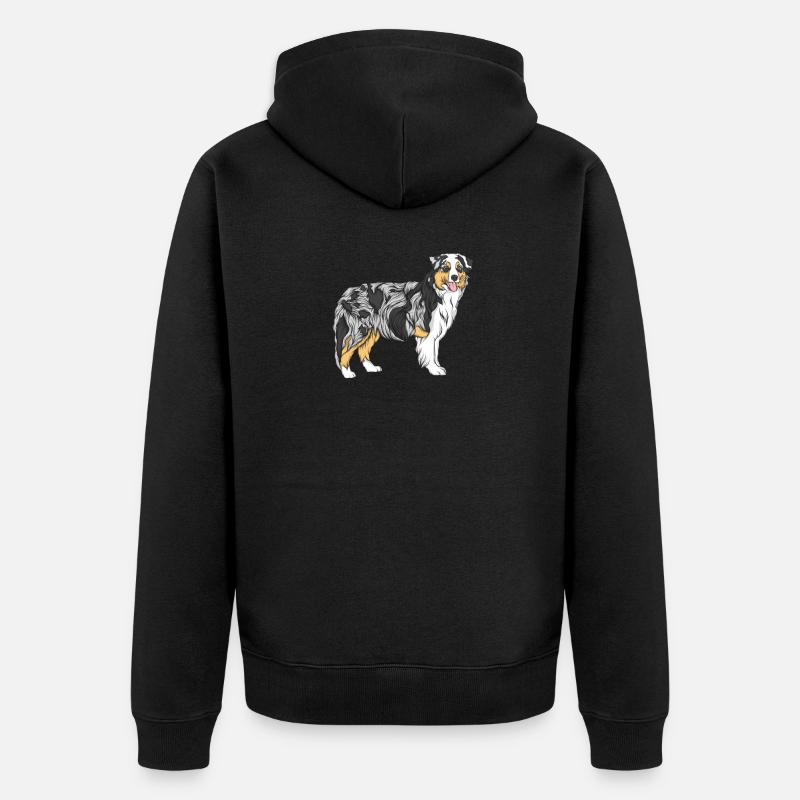 Australian Shepherd - Unisex Premium Bio Zip Hoodie - Schwarz